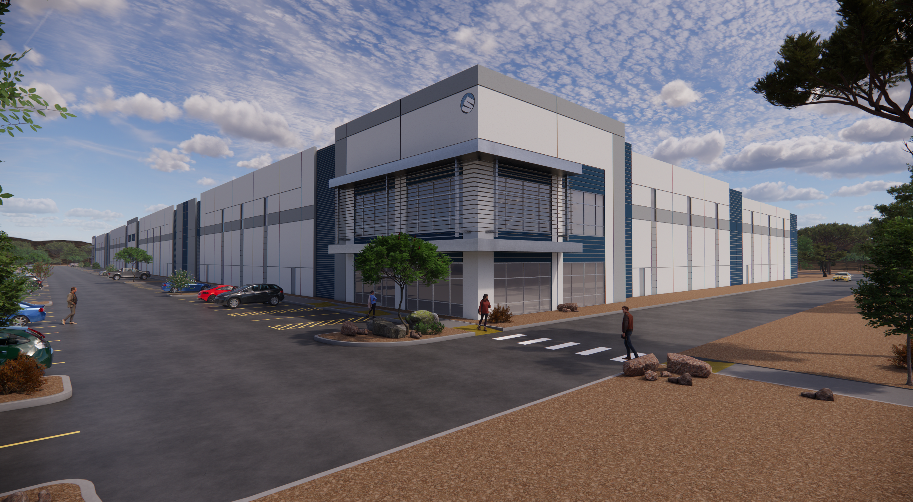 Architectural rendering of El Mirage Commerce Center warehouse