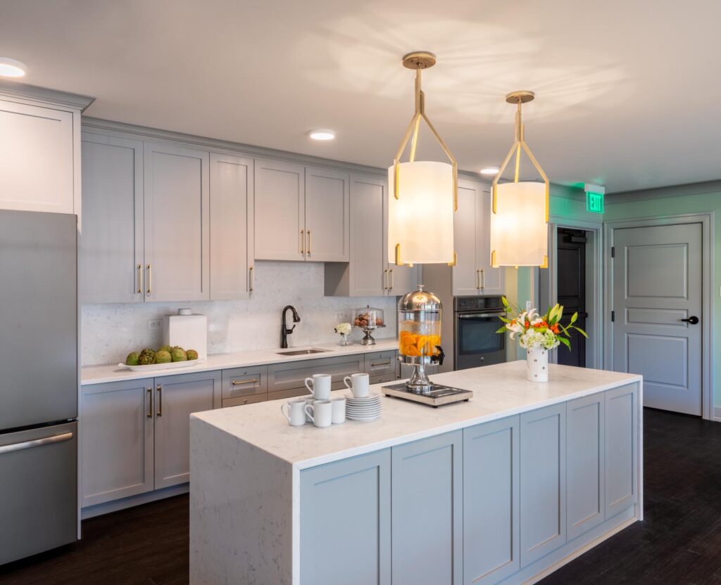 A Stonecrest Senior Living kitchen inside their new assisted living & memory care facility in Wildwood, MO