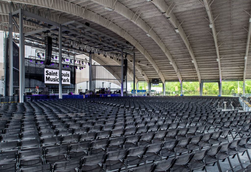 Left stage seating in the St. Louis Music Park, a 4,500-Seat Multi-Use Live Events & Concert Facility in St. Louis, MO