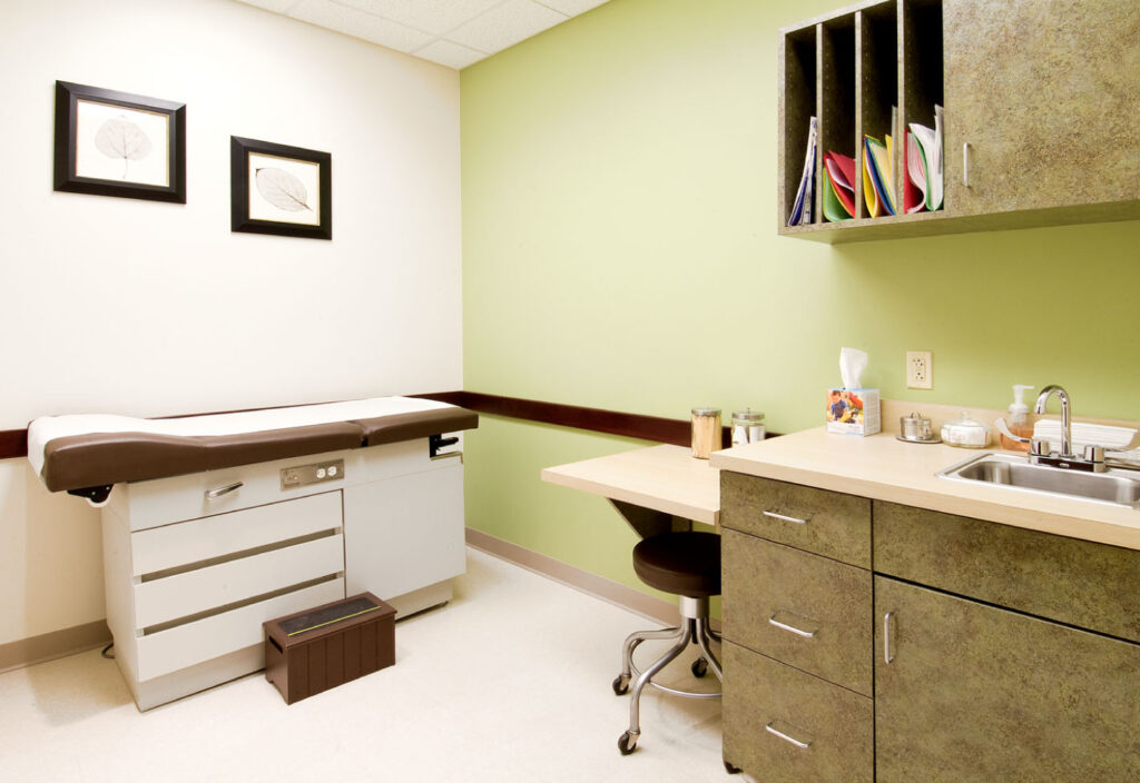 Patient Exam Room for 816 S. Kirkwood's new Medical Office Building in St. Louis, MO