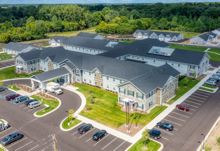 Aerial View of Provision Living an Assisted Living & Memory Care Facility in East Lansing, MI