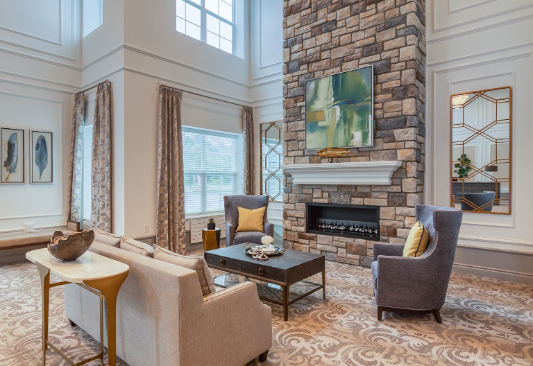 Provision Living's Lobby in their Assisted Living & Memory Care facility recently constructed in East Lansing, MI