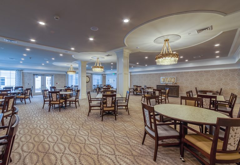 Dining area for Provision Livings new Assisted Living & Memory Care Facility in East Lansing, MI