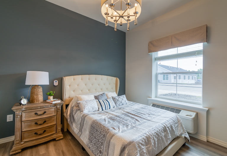 Bedroom in Provision Living, a new Assisted Living & Memory Care Facility in East Lansing, MI