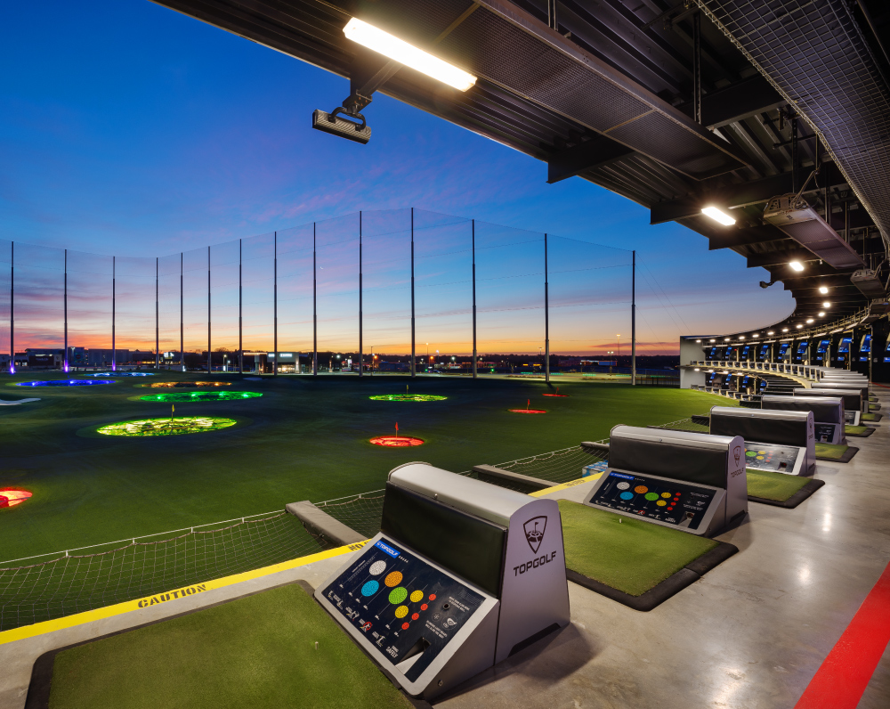 hitting bays of the gilbert arizona topgolf