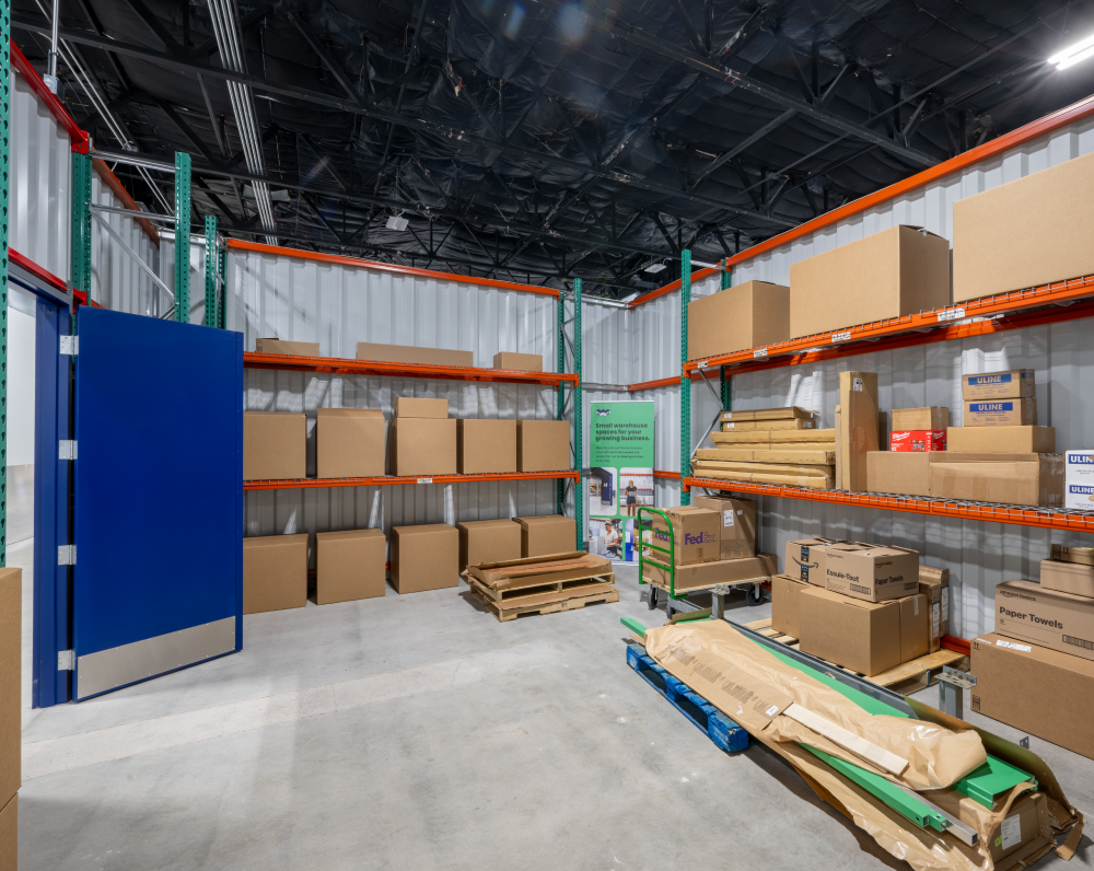 inside a unit of the phoenix arizona warespace micro-warehouse facility