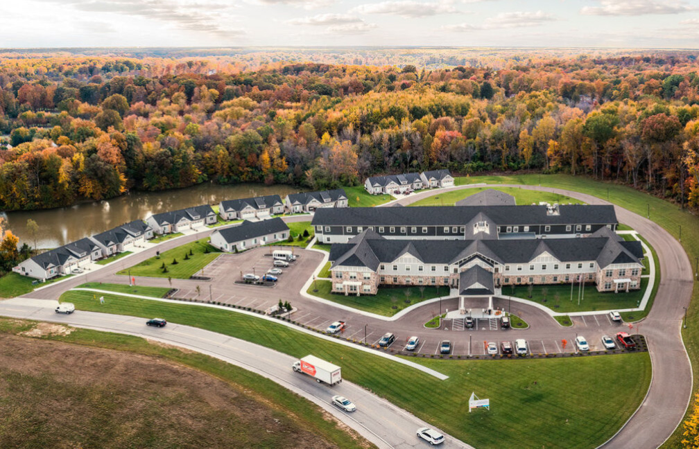 drone image of The provision living assisted living and memory care facility in union township ohio