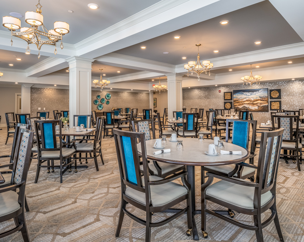 dining area of The provision living assisted living facility in union township ohio